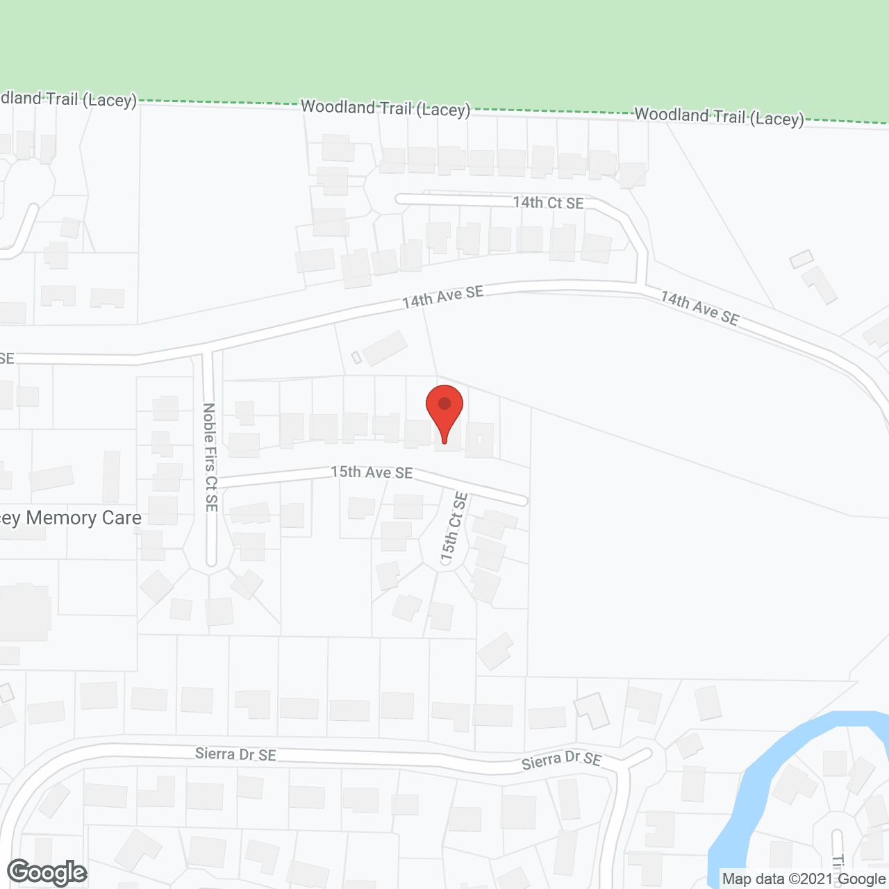Map of the neighborhood around Adeline's Adult Family Home