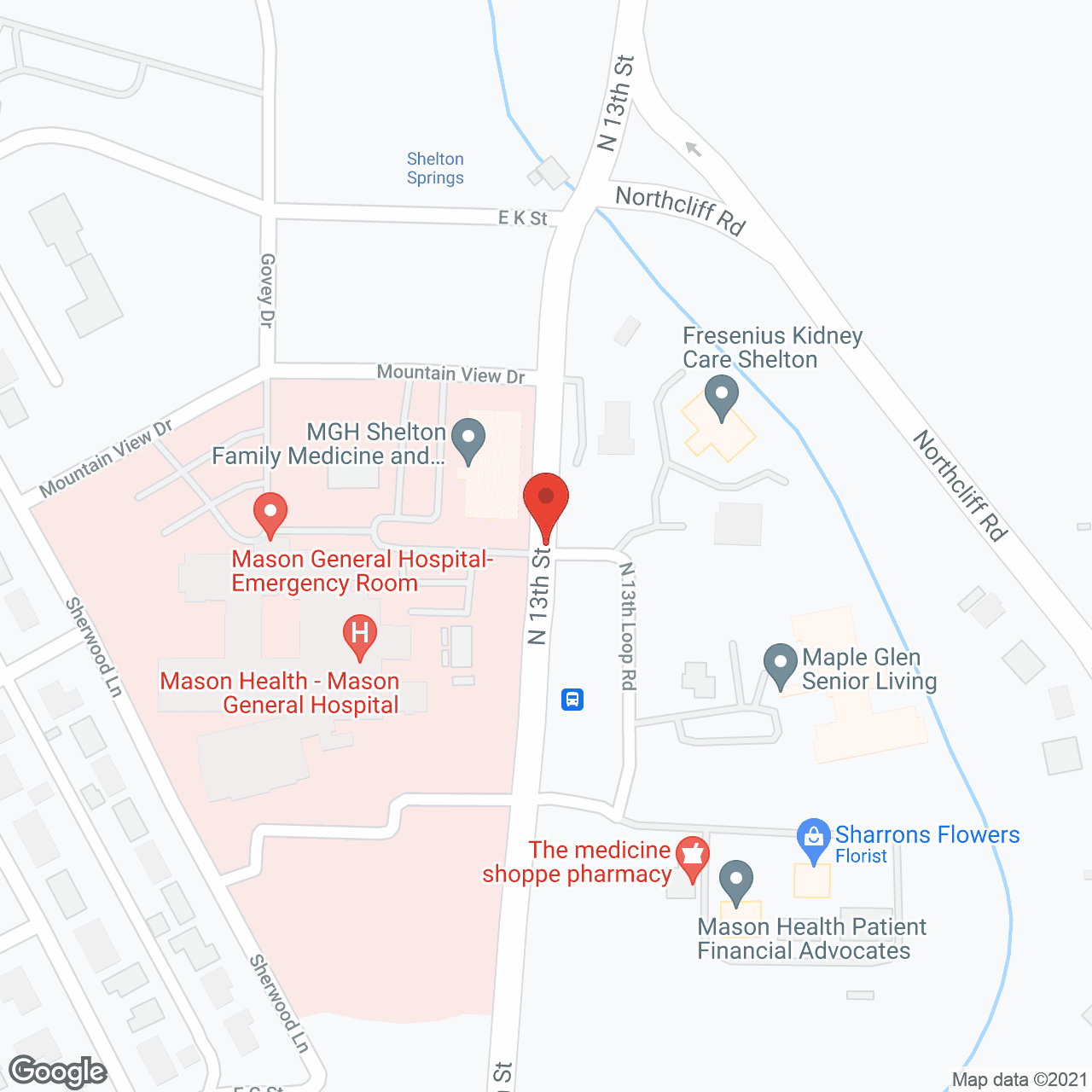 Map of the neighborhood around Maple Glen Assisted Living