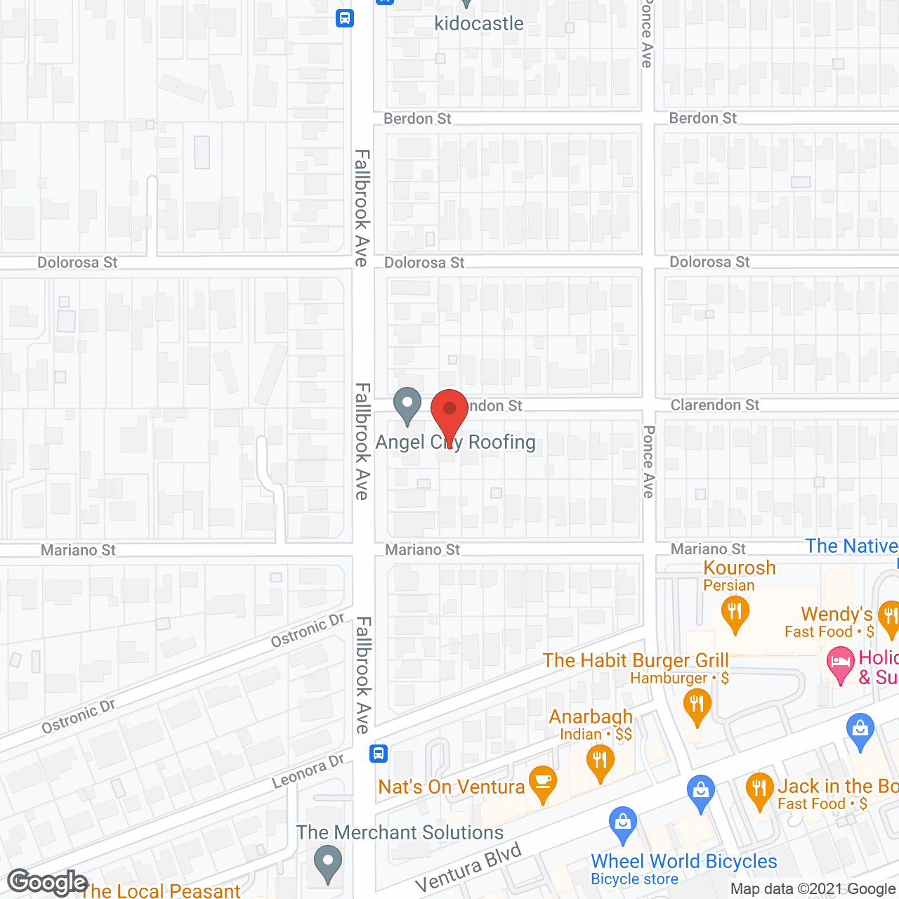 Map of the neighborhood around The Clarendon House