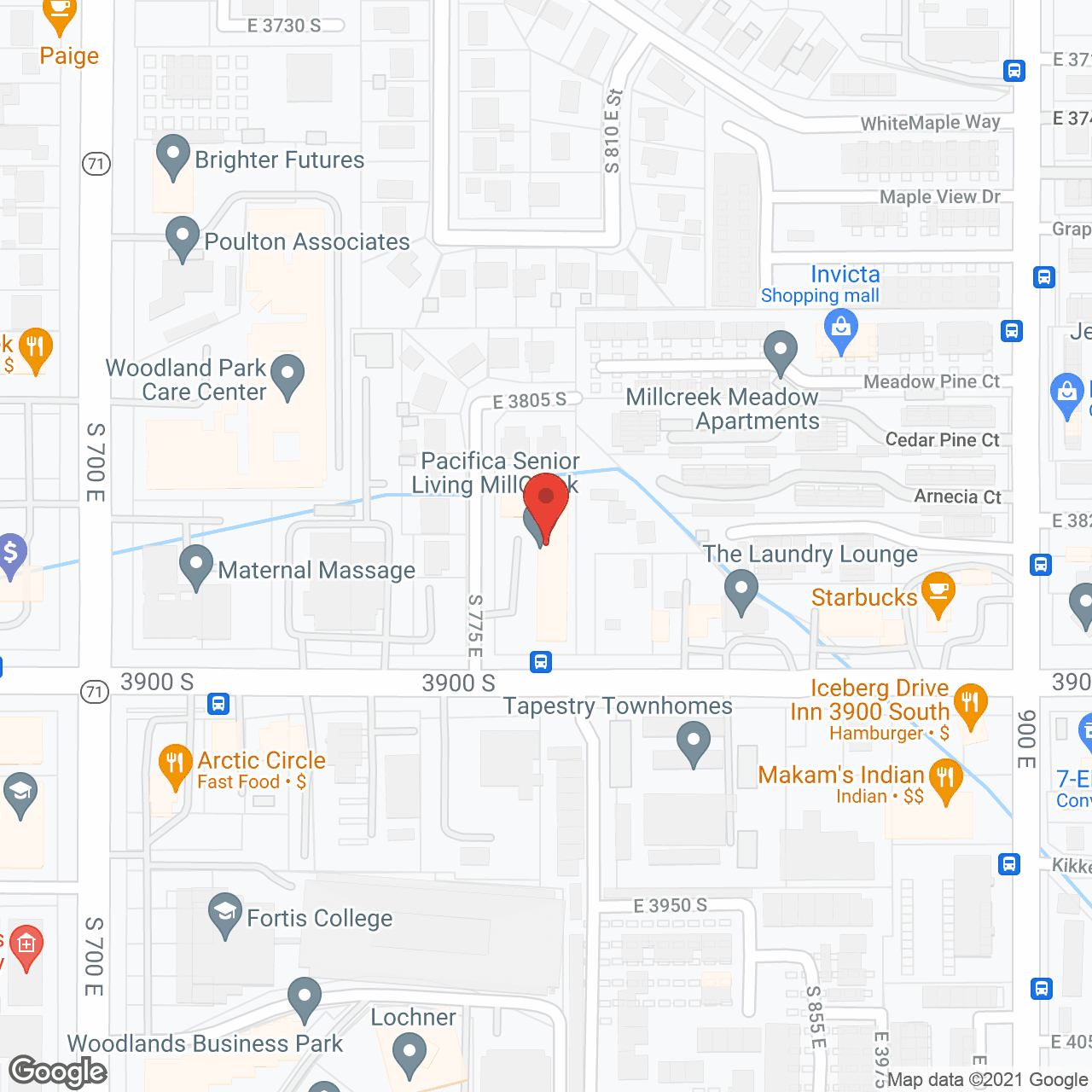 Map of the neighborhood around The Laurel at Millcreek