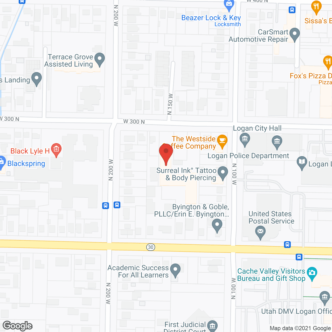 Map of the neighborhood around Williamsburg Retirement Community