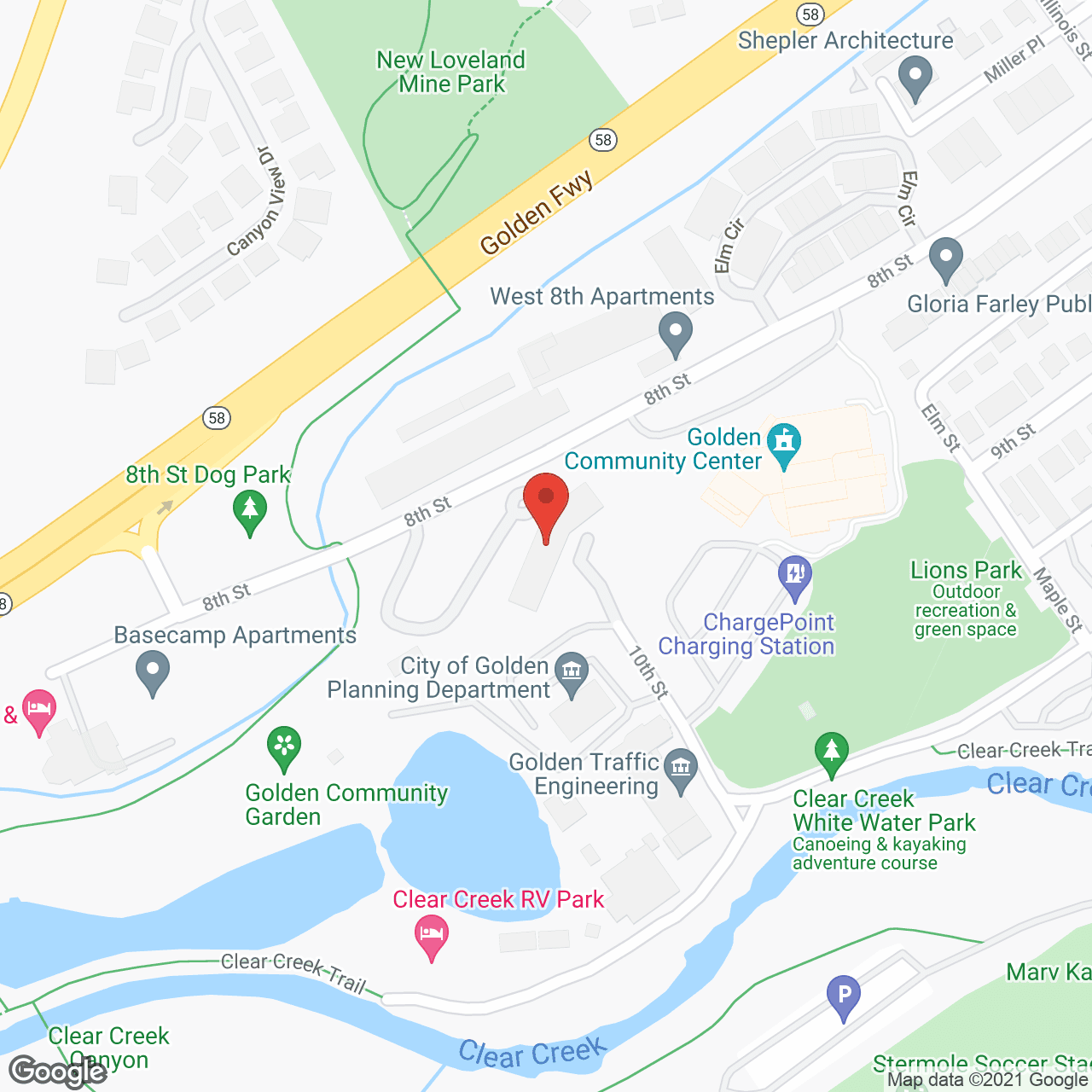 Map of the neighborhood around Canyon Gate Apartments