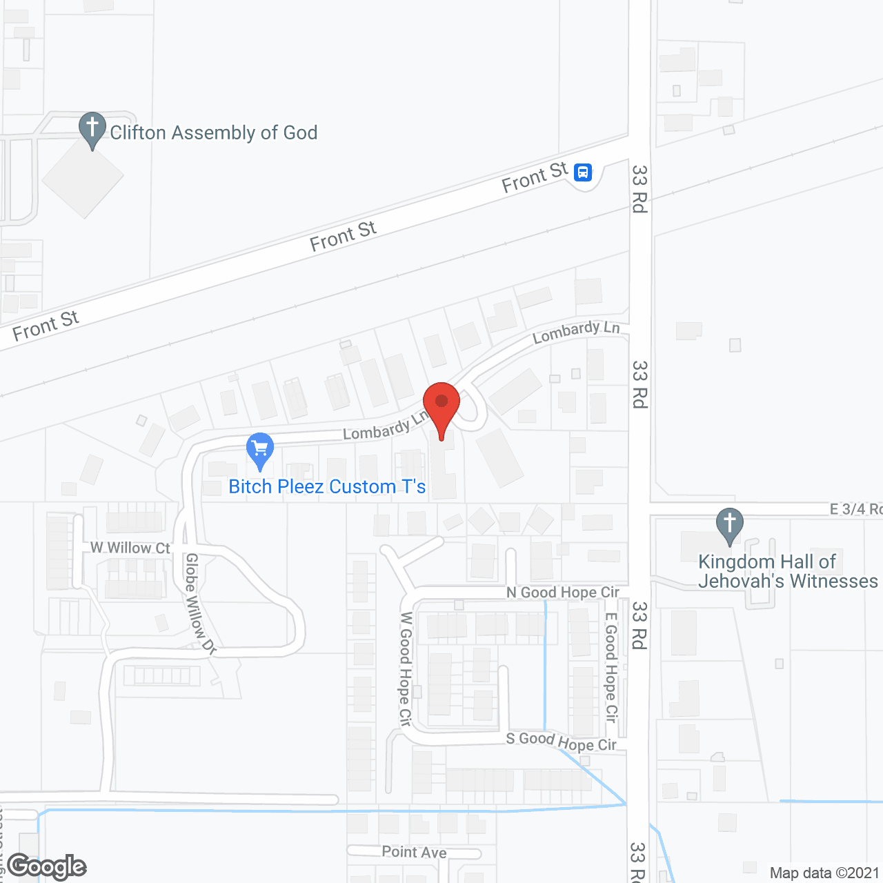 Map of the neighborhood around Angkor Wat East Assisted Living I and II