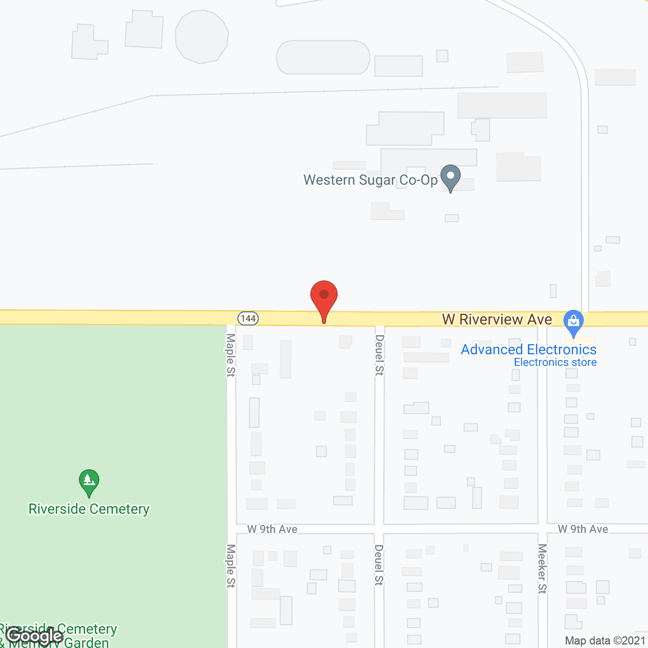 Map of the neighborhood around The Bee Hive - Ft. Morgan