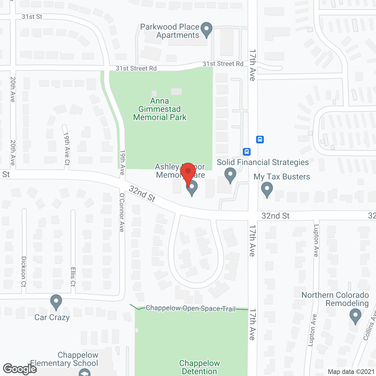 Map of the neighborhood around The Gardens Care Homes-Memorial Park AL and MC