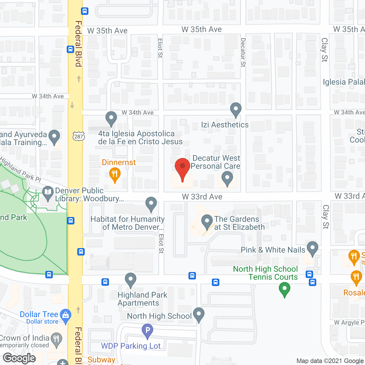 Map of the neighborhood around Lennox Guest Home