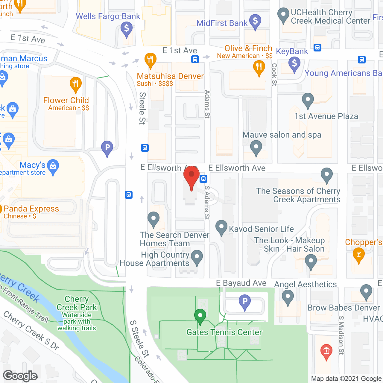 Map of the neighborhood around Kavod Senior Life