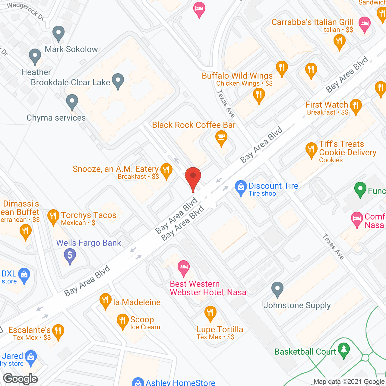 Map of the neighborhood around Brookdale Clear Lake