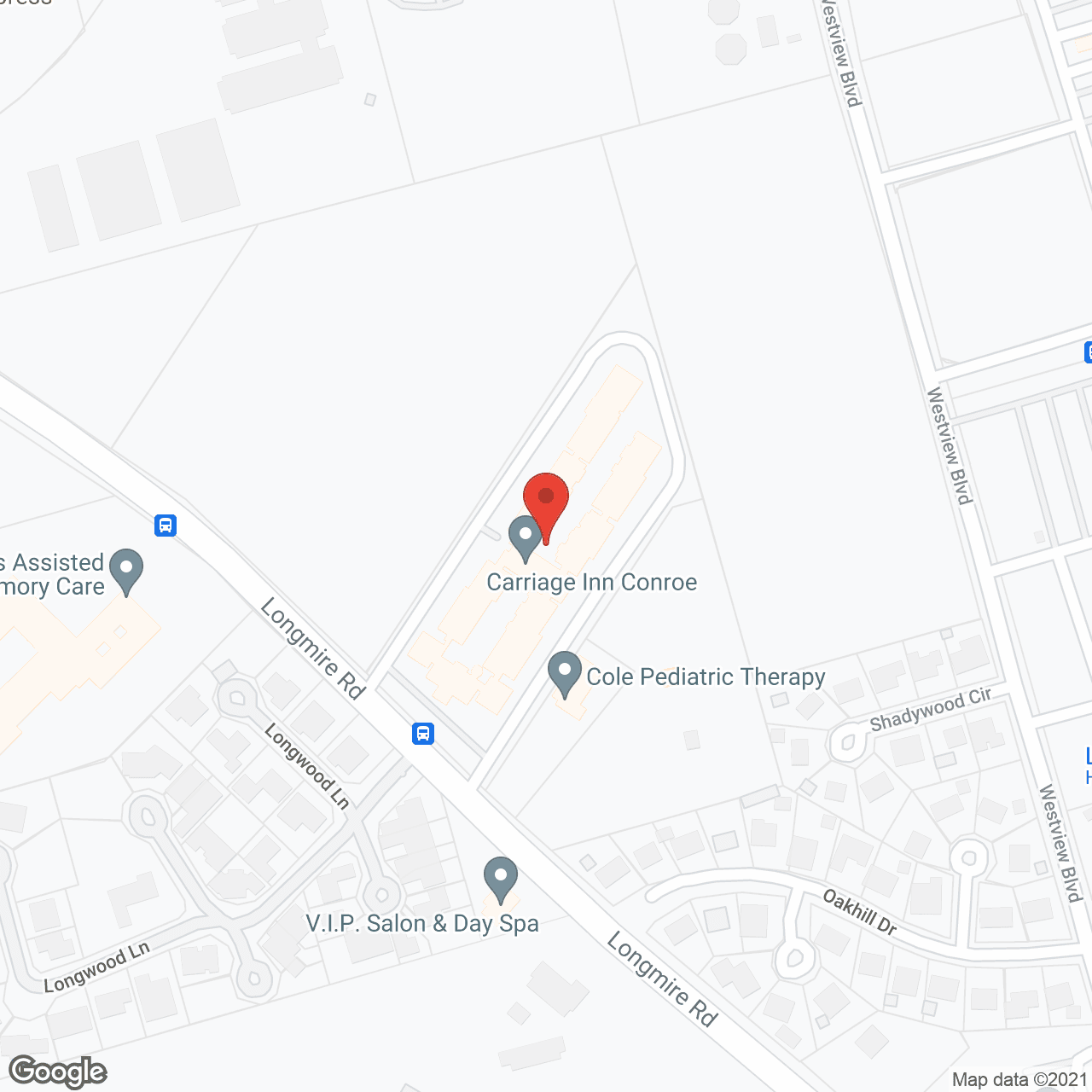 Map of the neighborhood around Carriage Inn Conroe