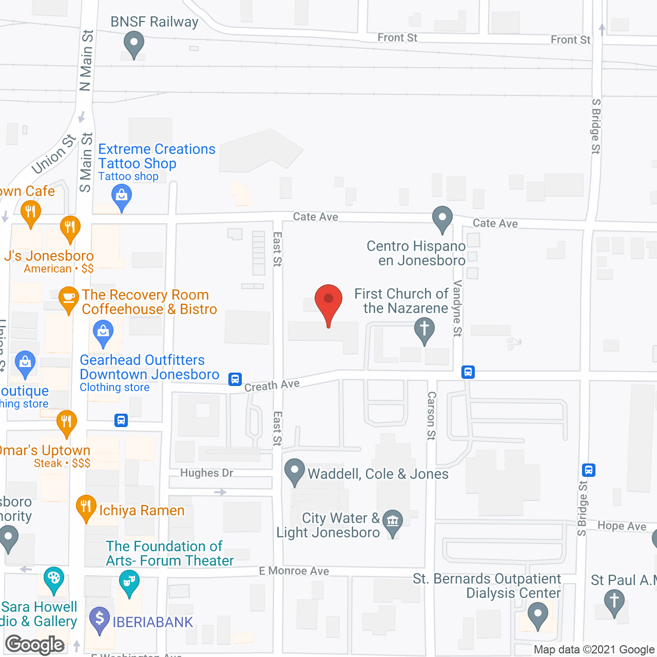 Map of the neighborhood around Wesley On the Ridge