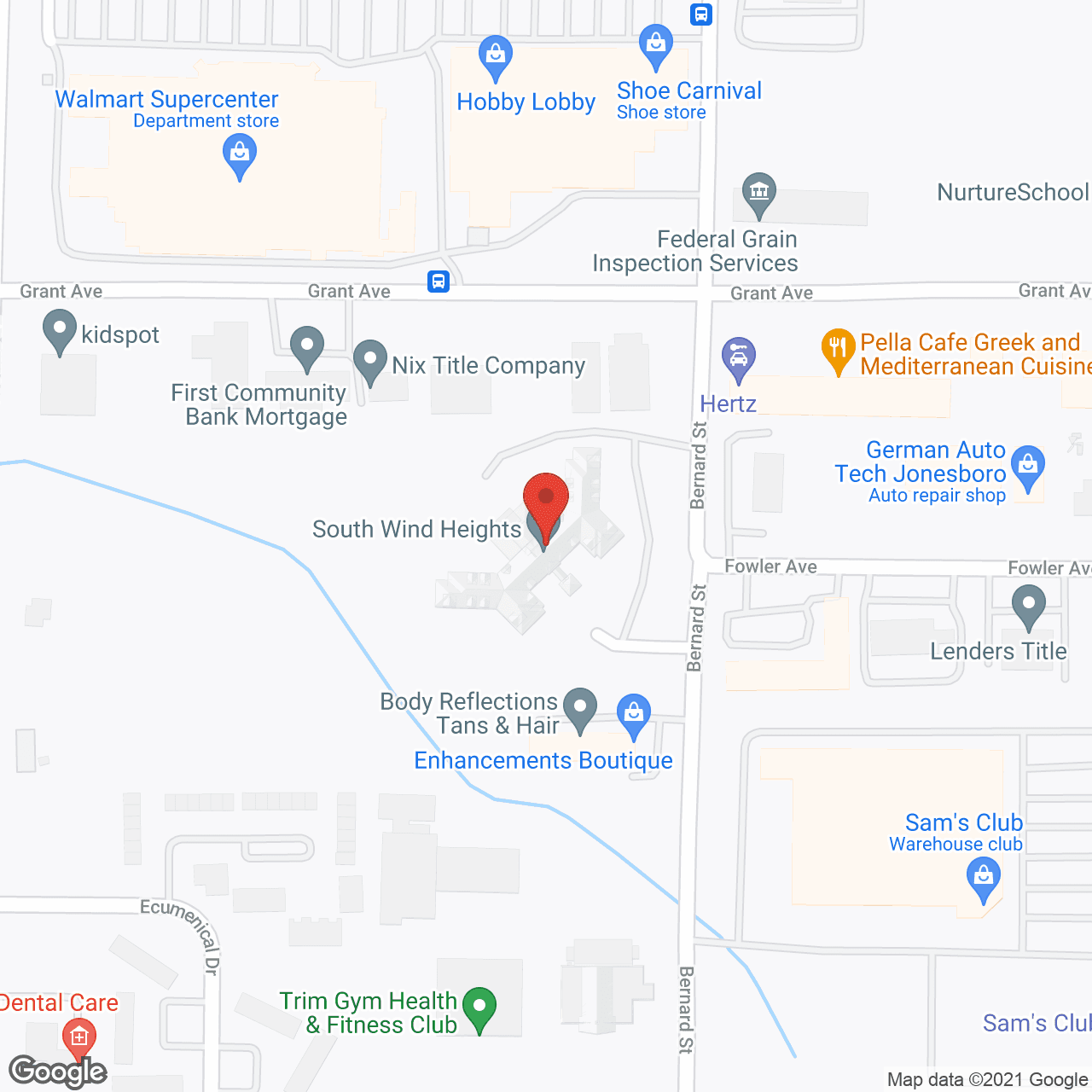 Map of the neighborhood around Holiday South Wind Heights