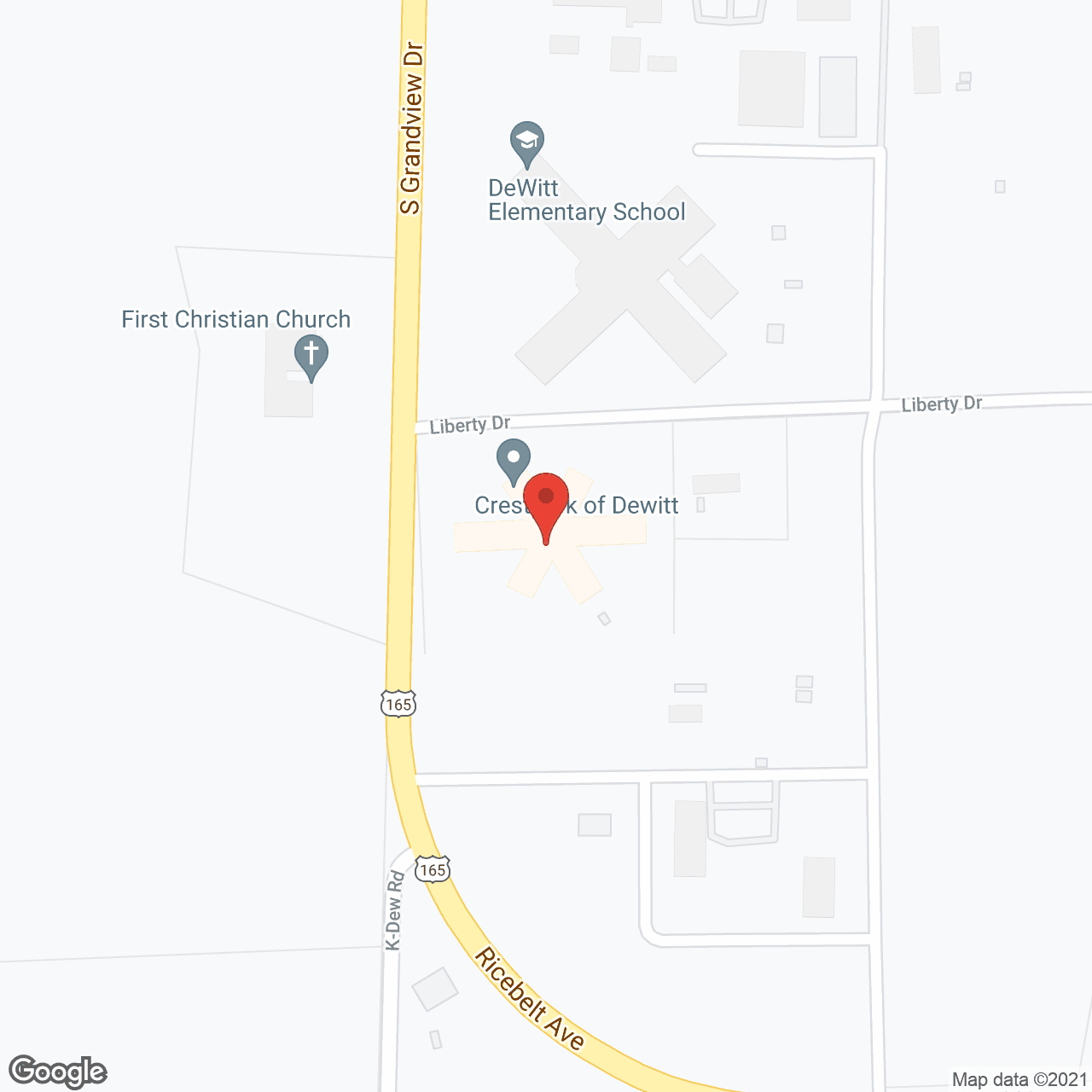 Map of the neighborhood around Crestpark Nursing Home