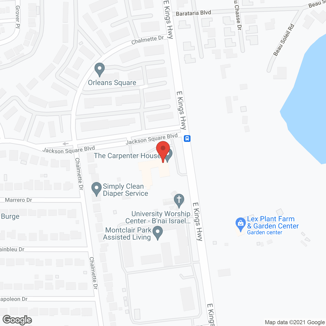 Map of the neighborhood around The Terrace of Shreveport