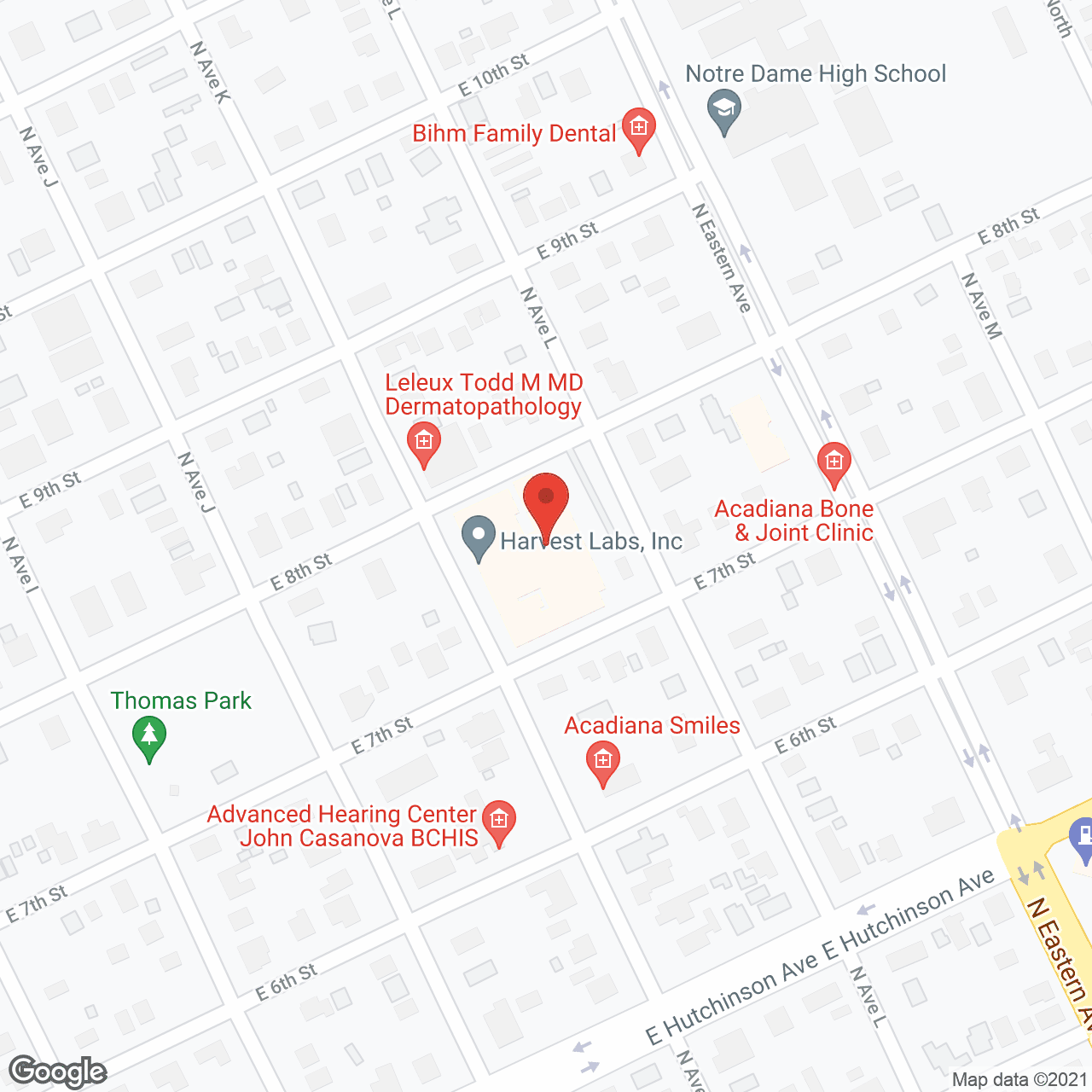 Map of the neighborhood around Landmark Retirement