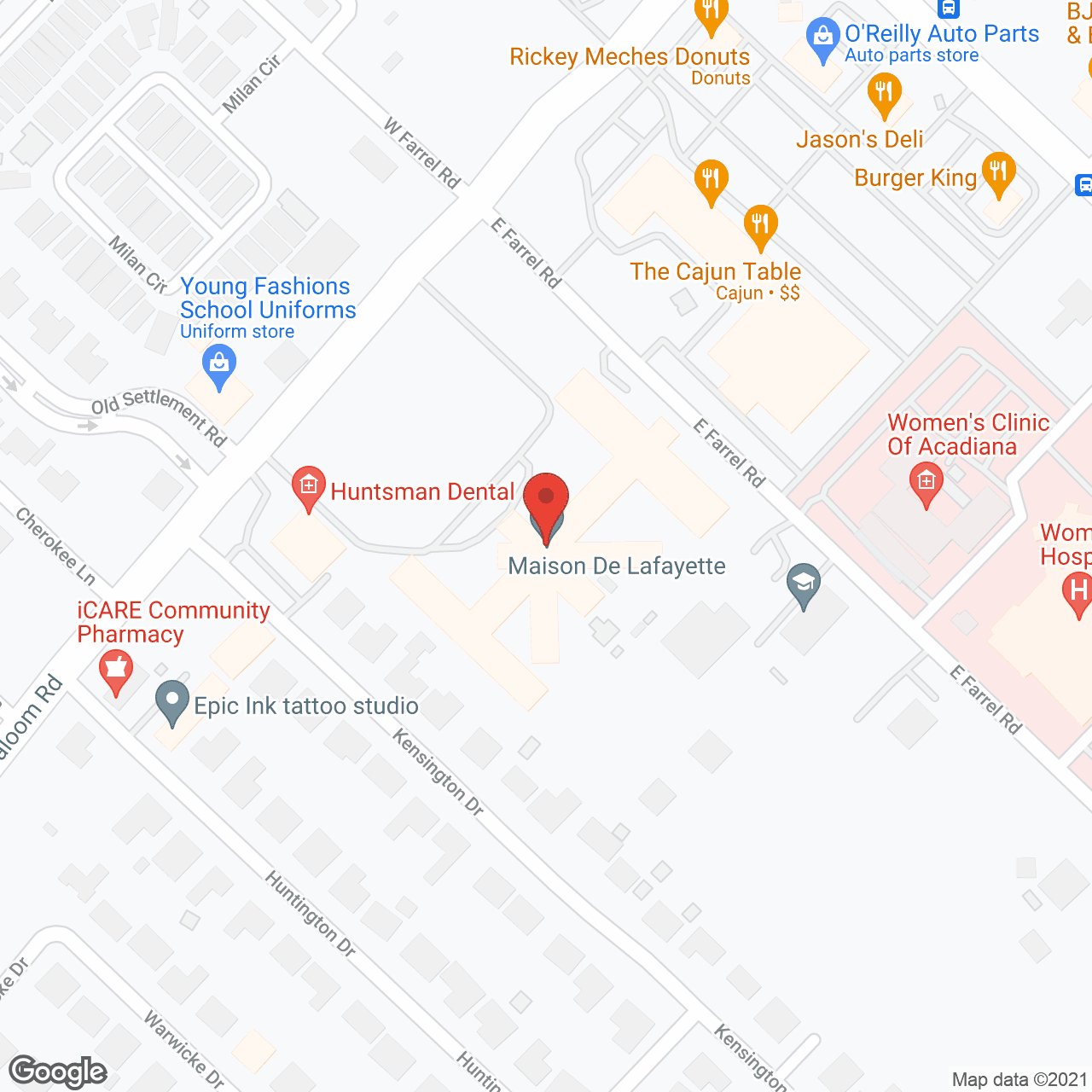 Map of the neighborhood around Maison De Lafayette