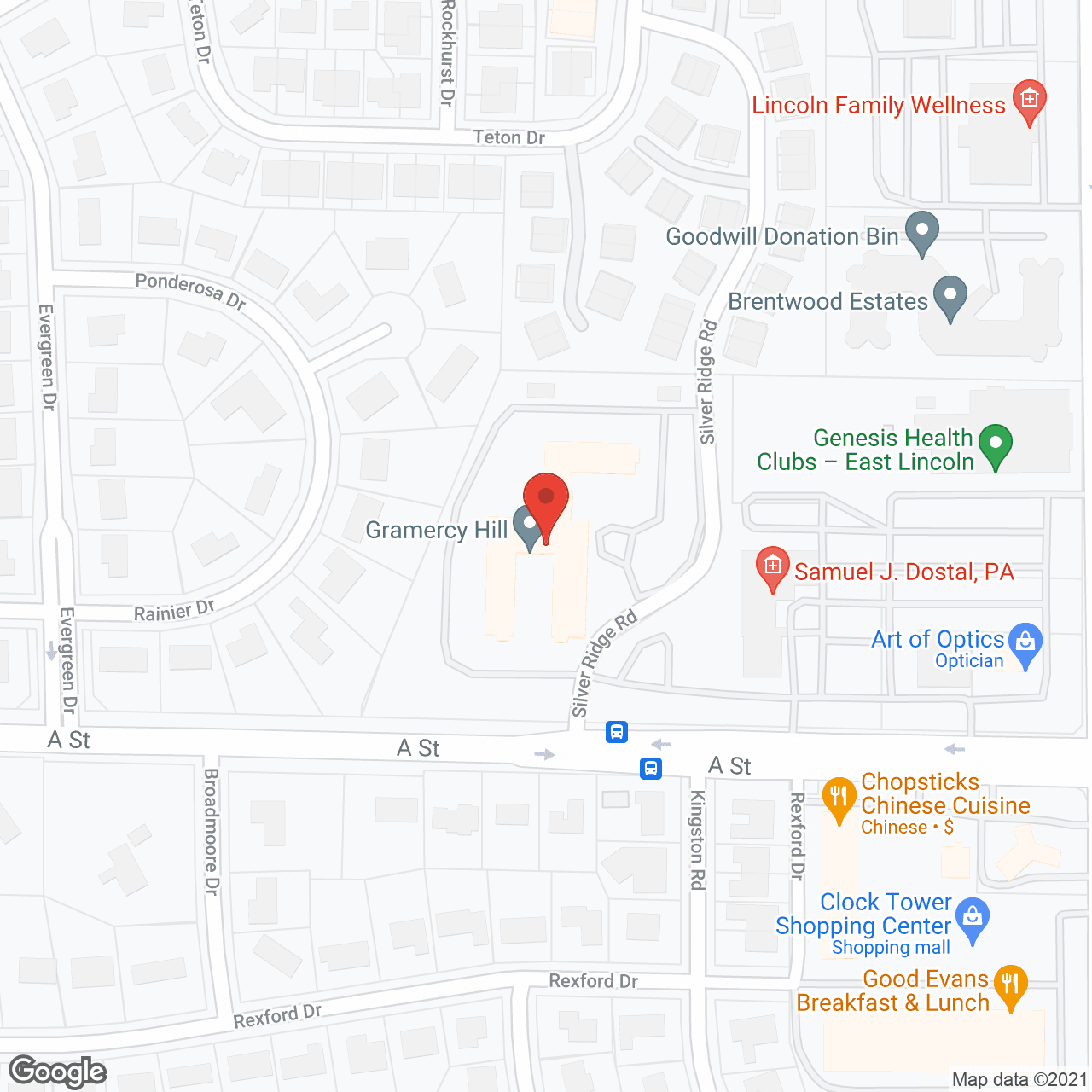 Map of the neighborhood around The Residence at Gramercy