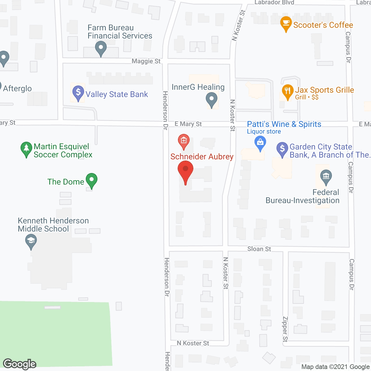 Map of the neighborhood around Homestead of Garden City