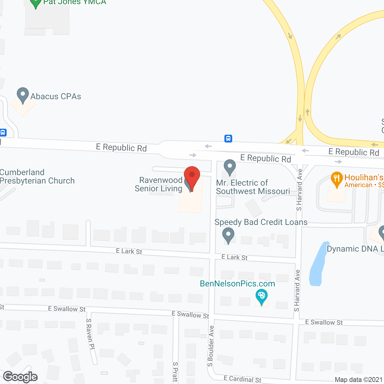 Map of the neighborhood around Ravenwood and Arbors at Ravenwood