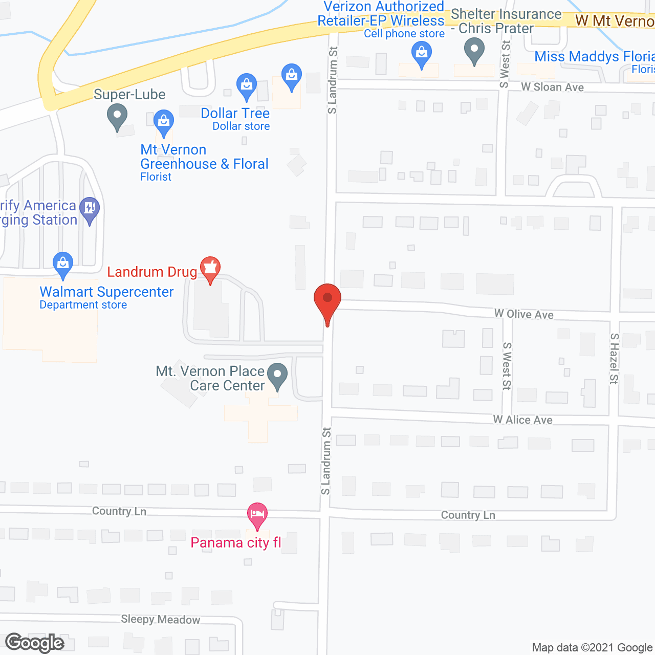 Map of the neighborhood around Autumn Court