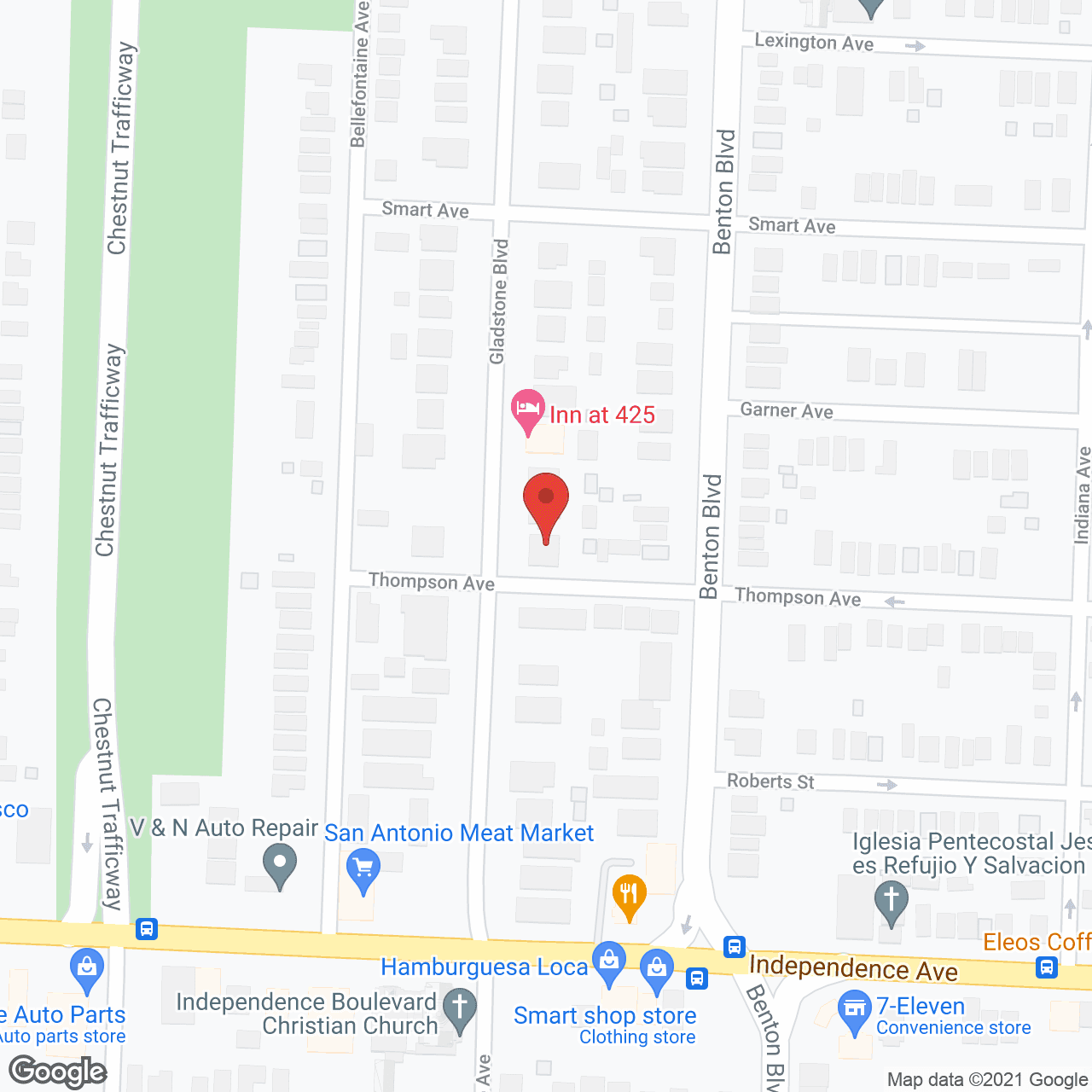 Map of the neighborhood around Gladstone Nursing Home