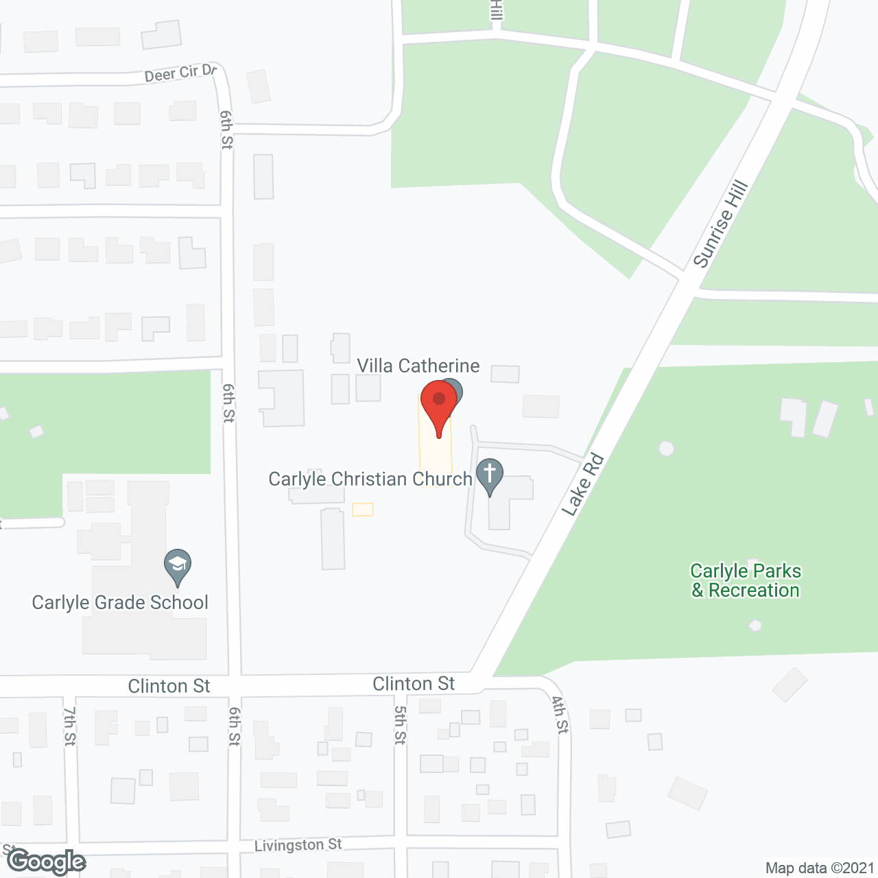 Map of the neighborhood around Carlyle Healthcare and Senior Living