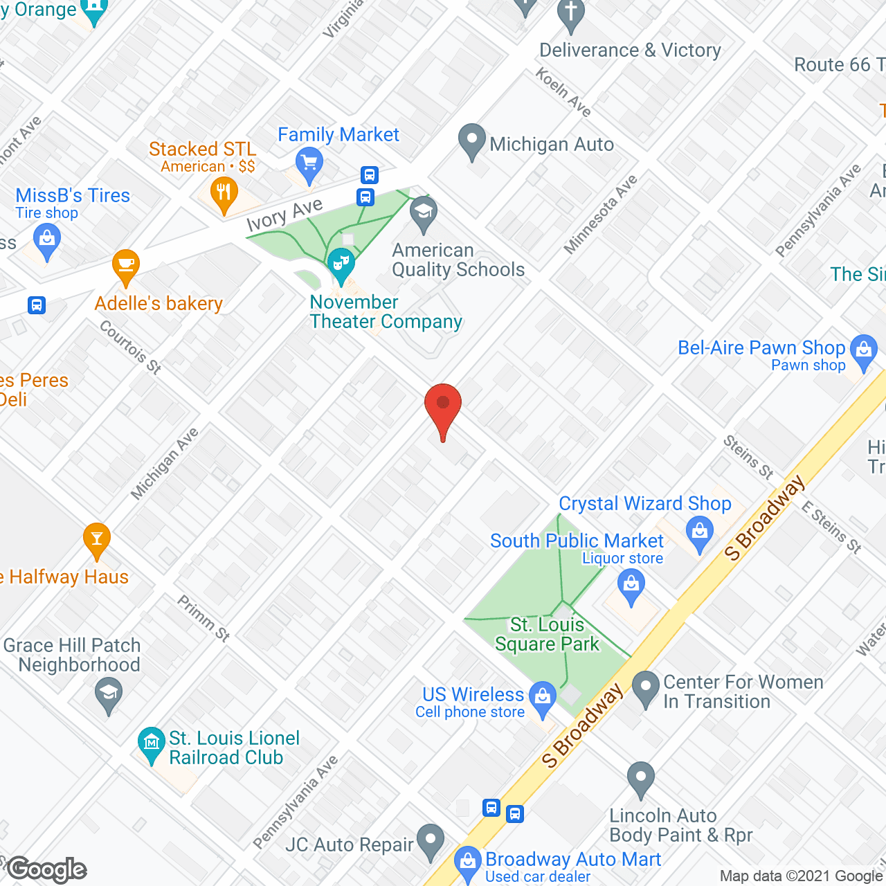 Map of the neighborhood around Villa Helen Marie