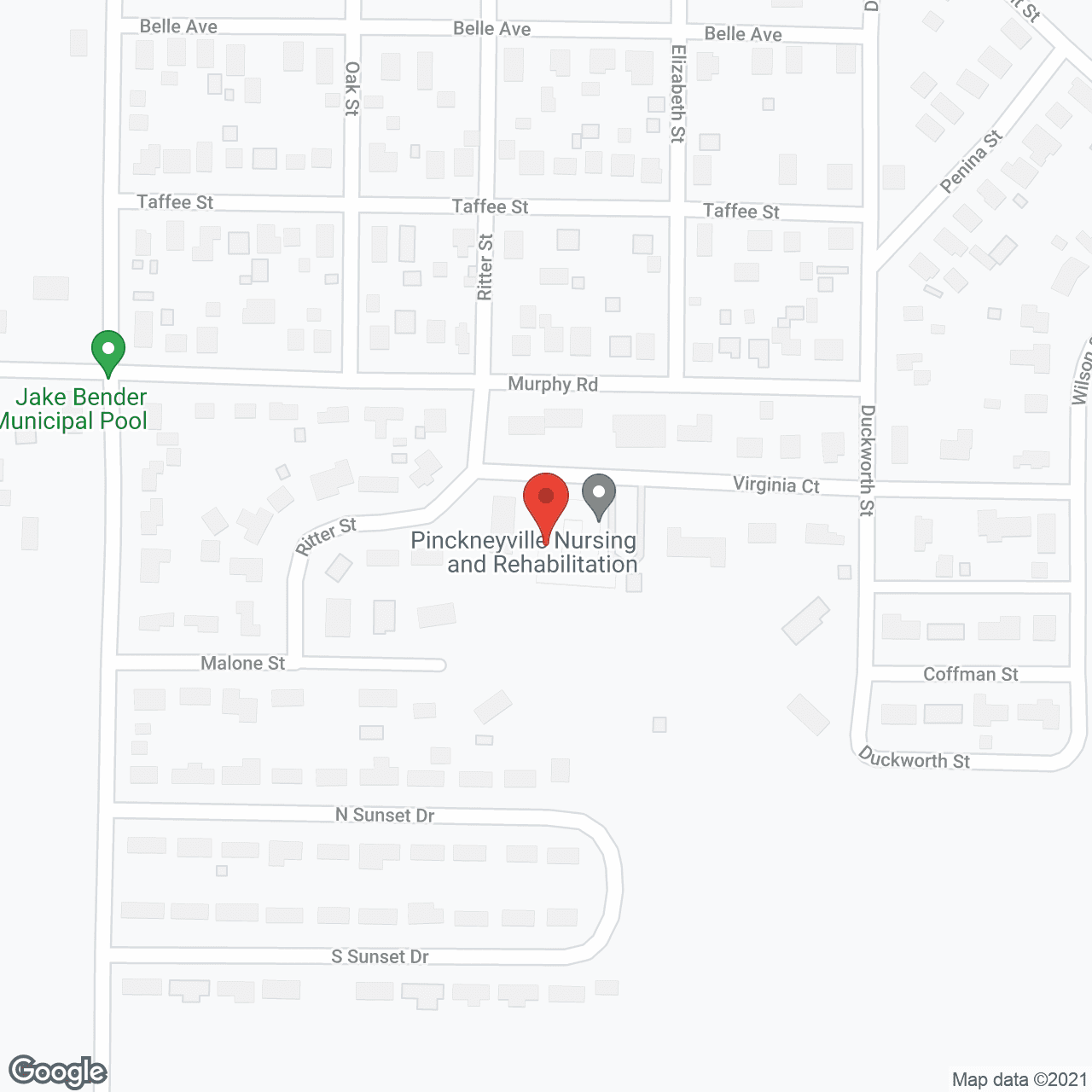 Map of the neighborhood around Perry Manor Nursing Home