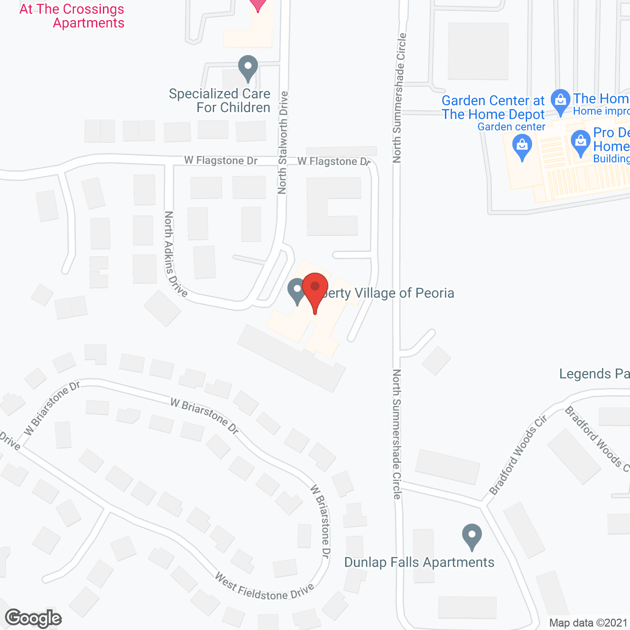 Map of the neighborhood around Hawthorne Inn of Peoria