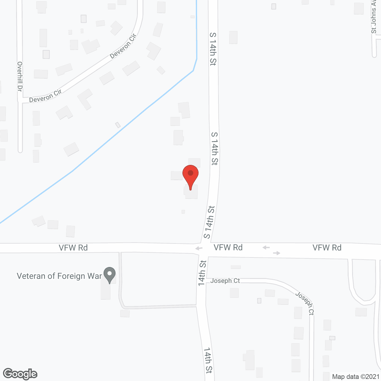 Map of the neighborhood around Amy's Country Manor