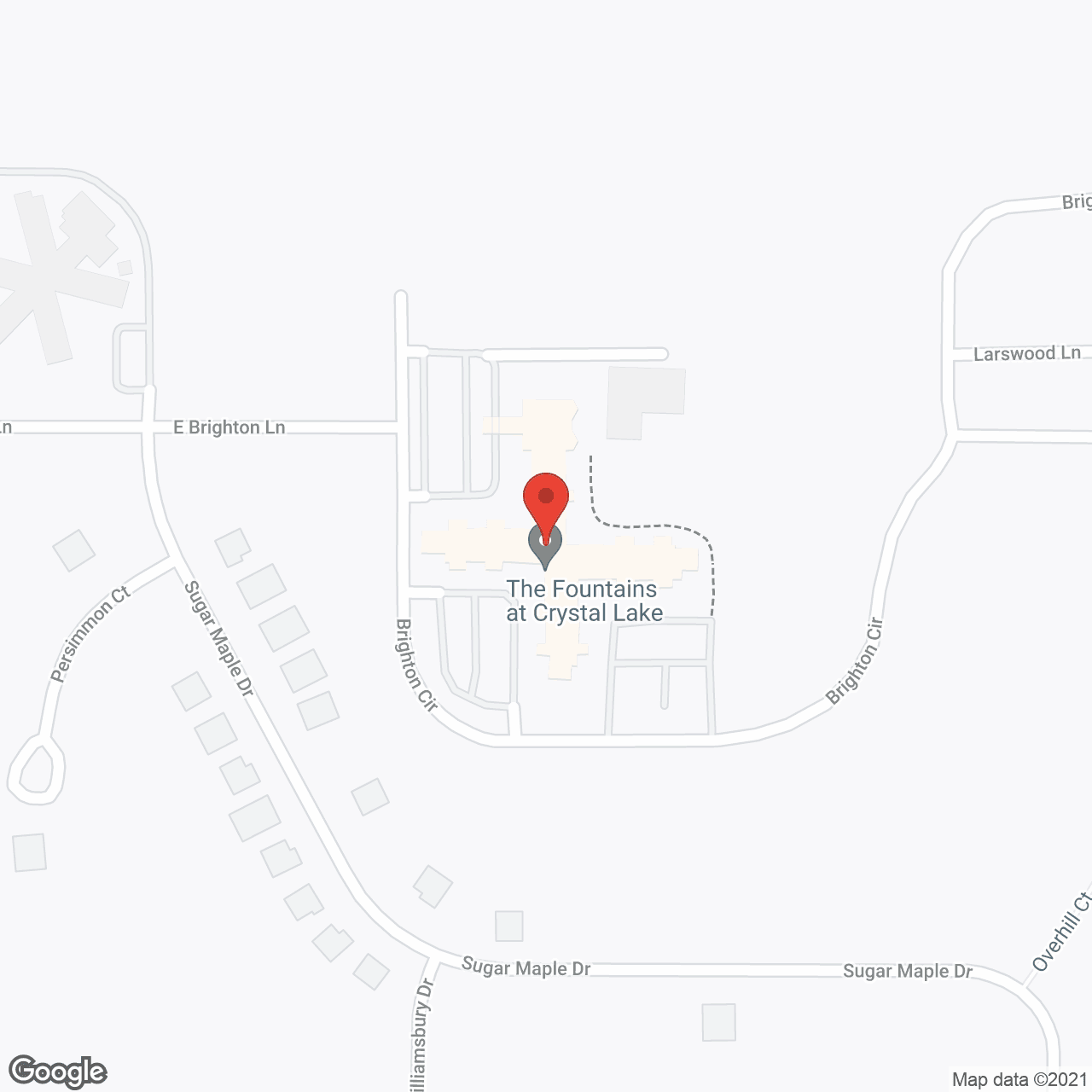 Map of the neighborhood around The Fountains of Crystal Lake