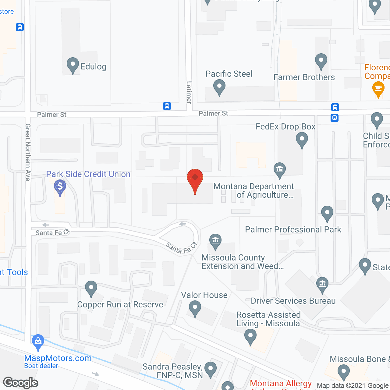 Map of the neighborhood around River Ridge Apartments