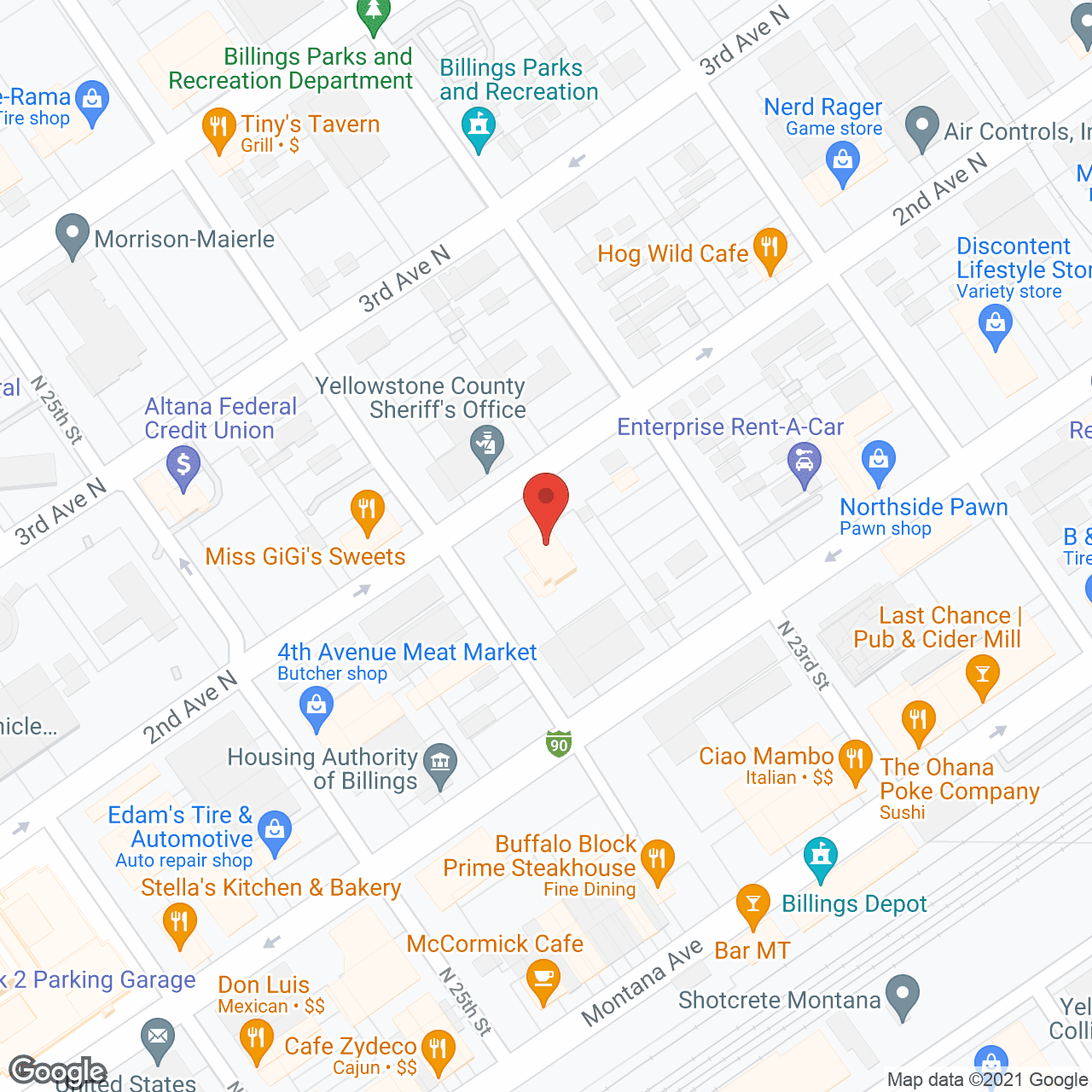 Map of the neighborhood around Sage Tower Retirement Apts