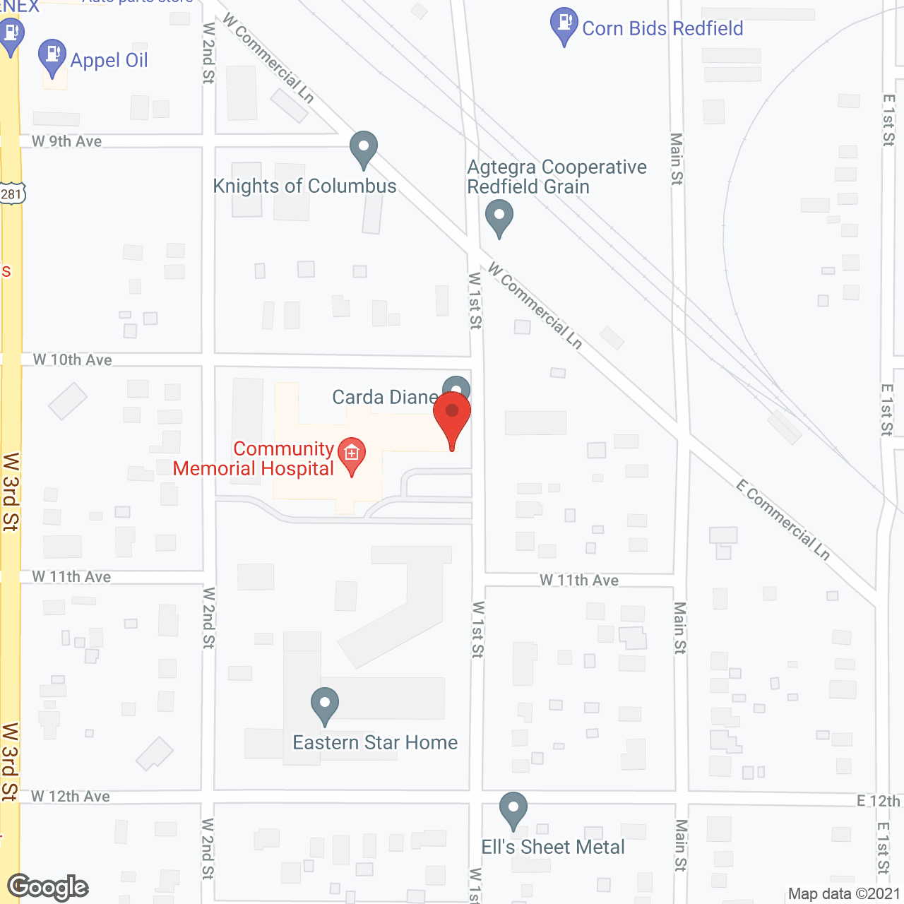 Map of the neighborhood around Eastern Star Home