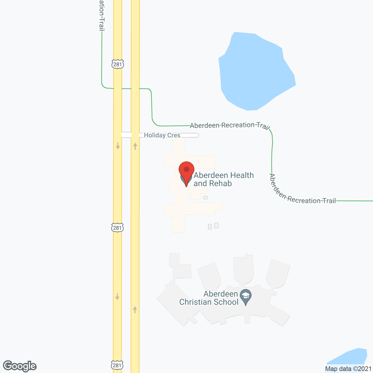 Map of the neighborhood around Aberdeen Health and Rehab Center