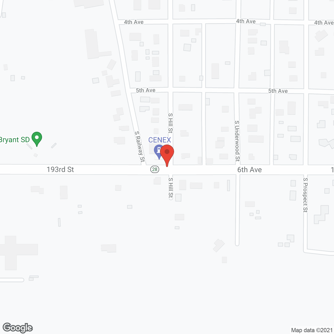 Map of the neighborhood around Parkview Assisted Living