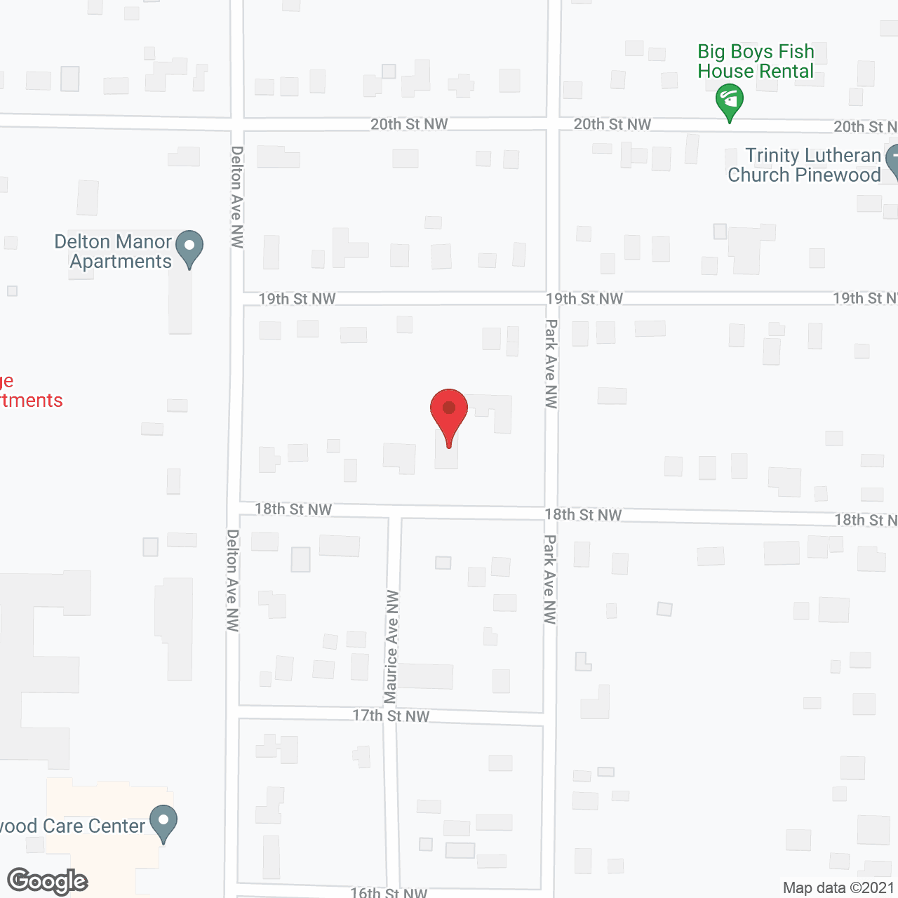 Map of the neighborhood around Homefront Assisted Living