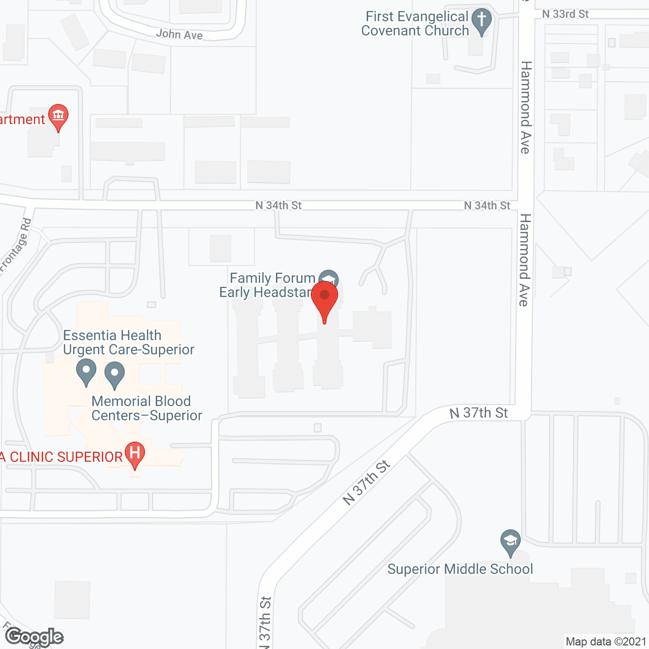 Map of the neighborhood around Encompass Healthcare Assisted Living - 500