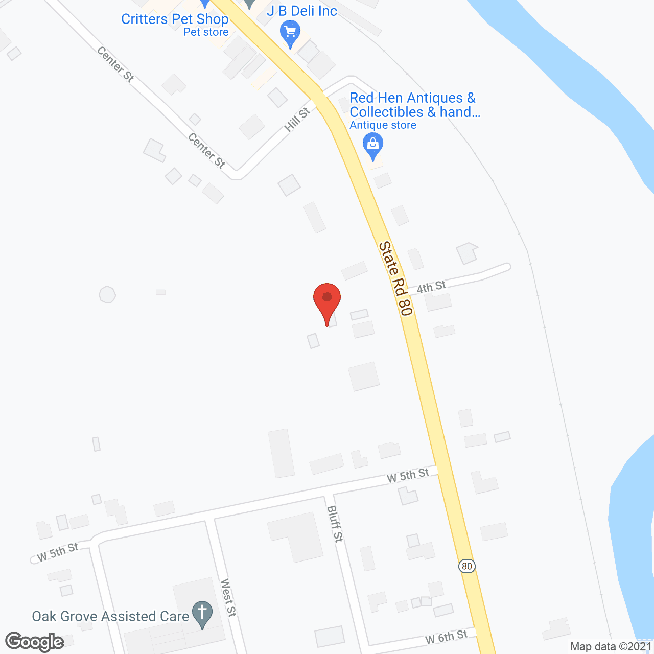 Map of the neighborhood around Necadah Homestead