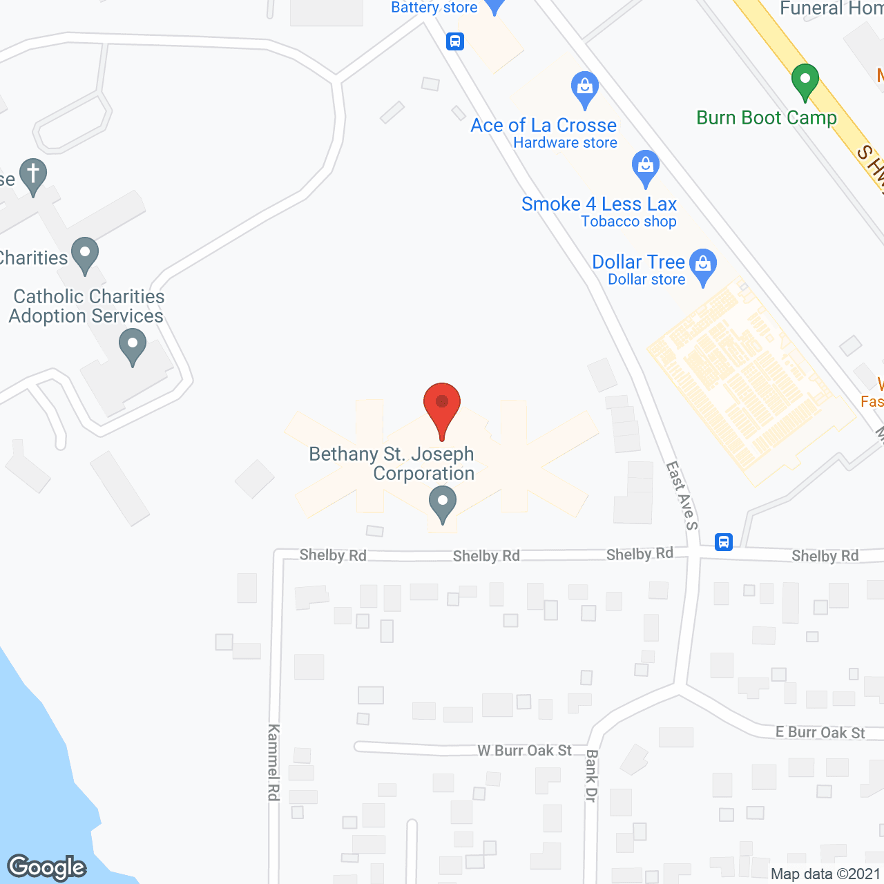 Map of the neighborhood around Bethany-St Joseph Care Ctr