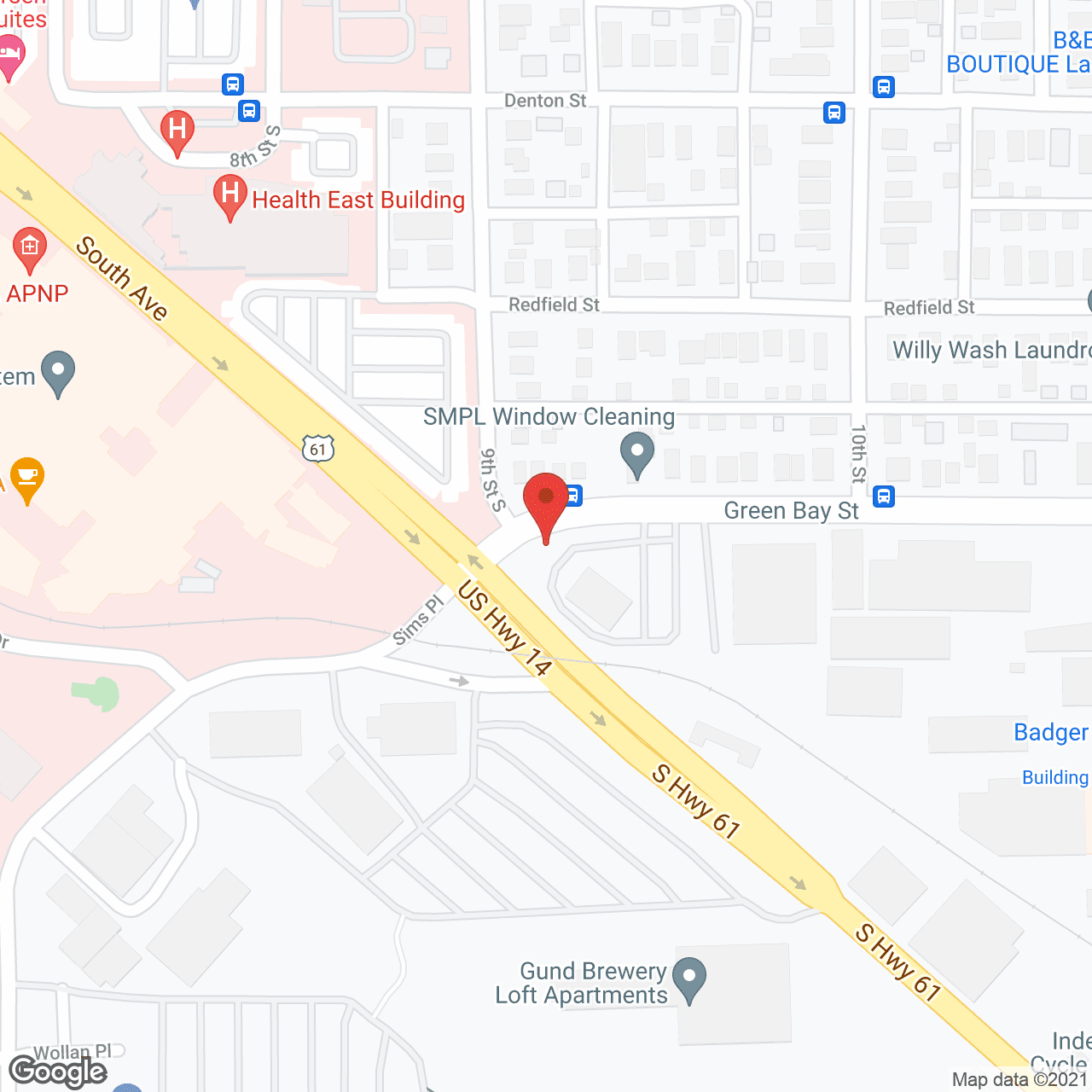 Map of the neighborhood around Bethany Lutheran Homes