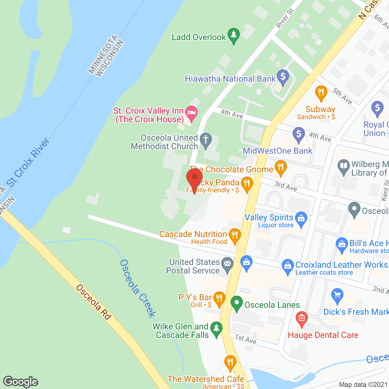 Map of the neighborhood around Osceola Medical Ctr