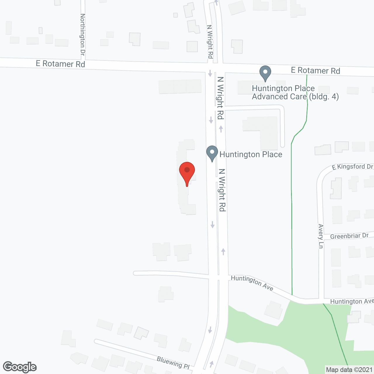 Map of the neighborhood around Huntington Place