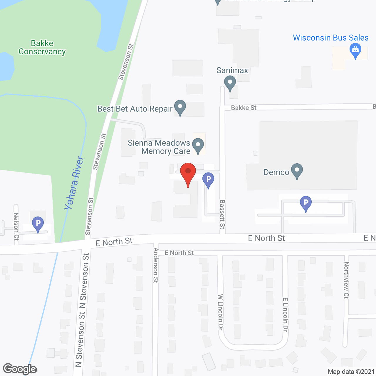 Map of the neighborhood around Williamstown Bay - DeForest