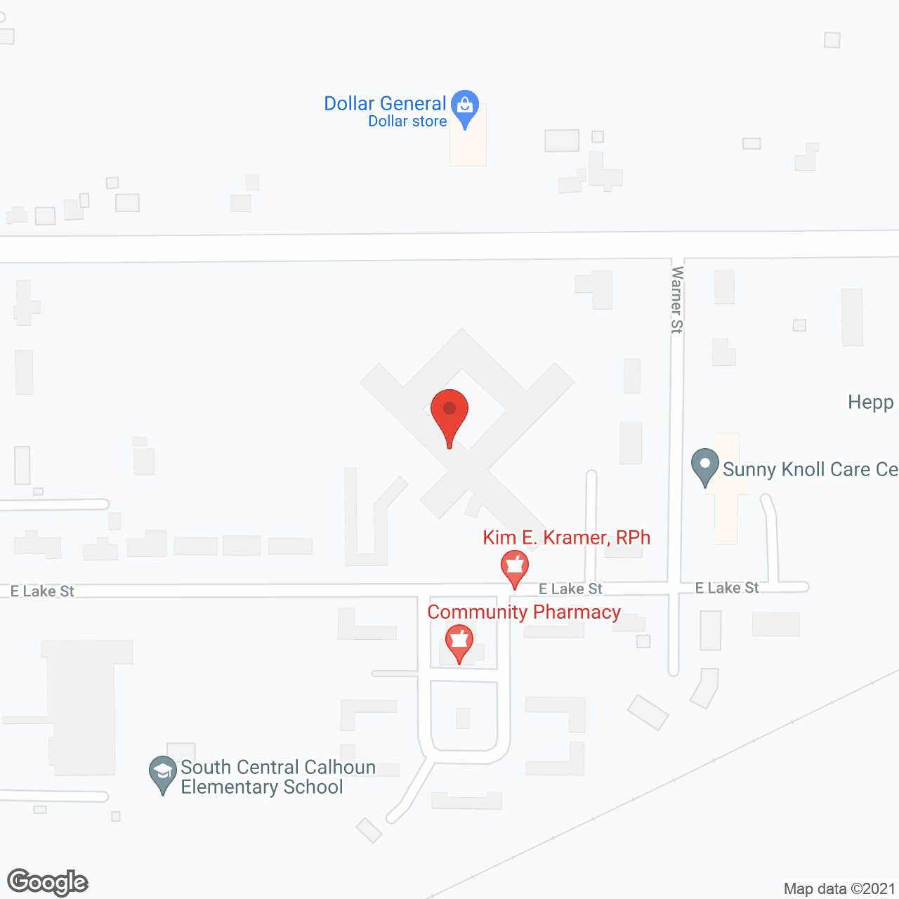 Map of the neighborhood around Sunnyview Retirement