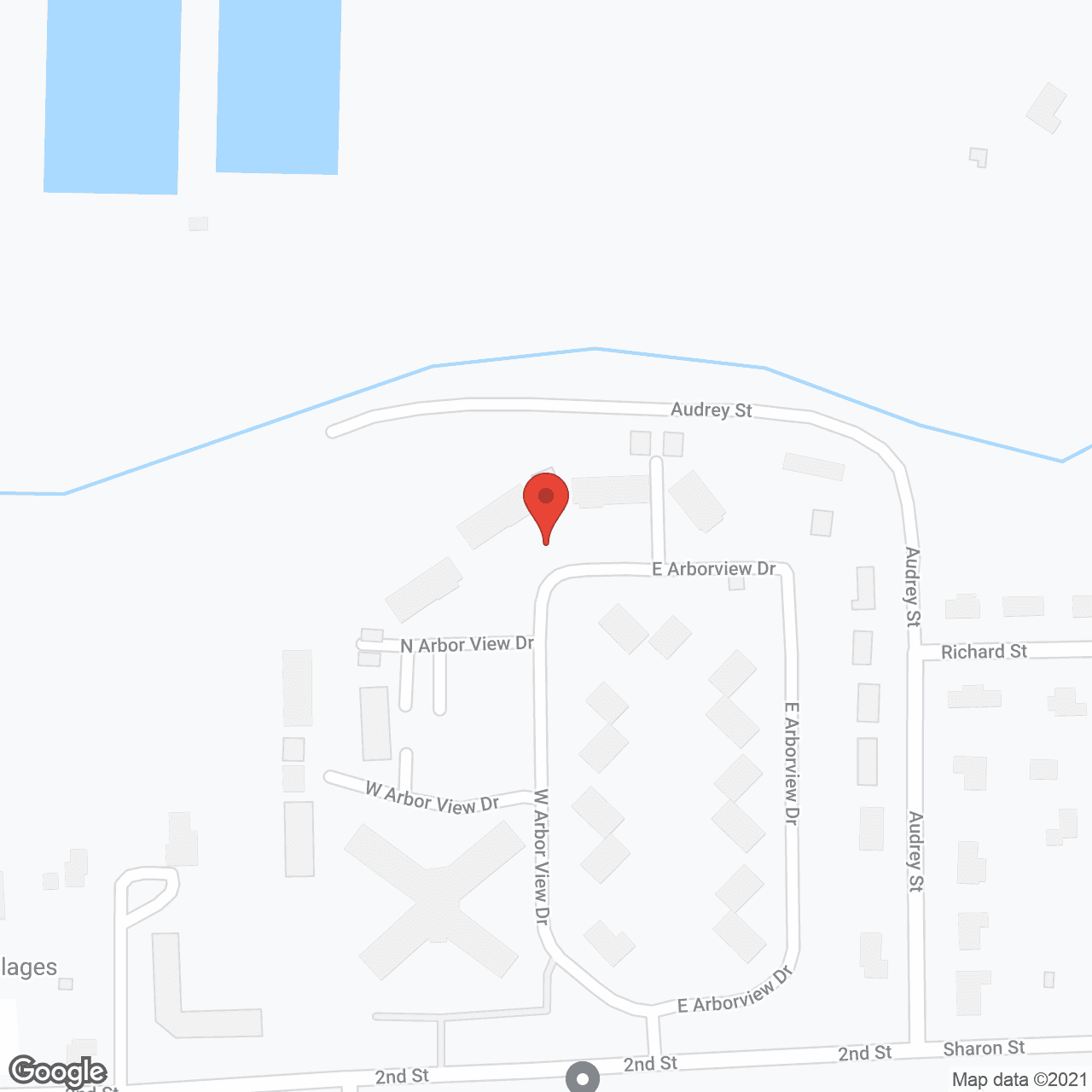 Map of the neighborhood around Arbor Meadows