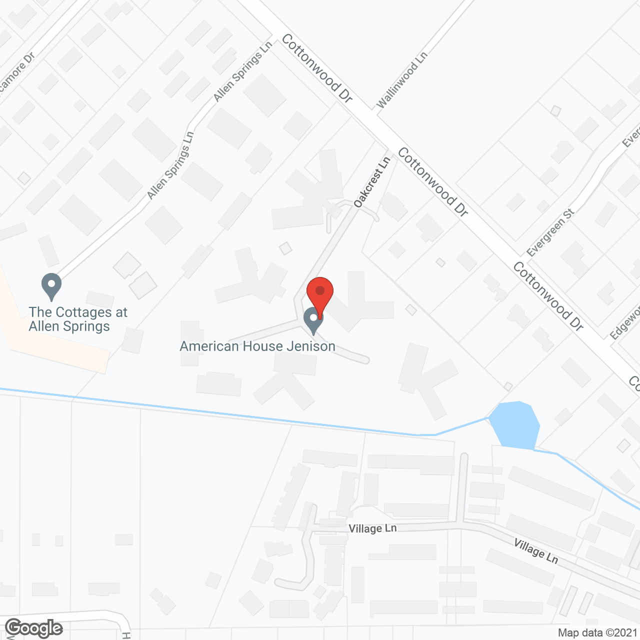 Map of the neighborhood around American House Jenison
