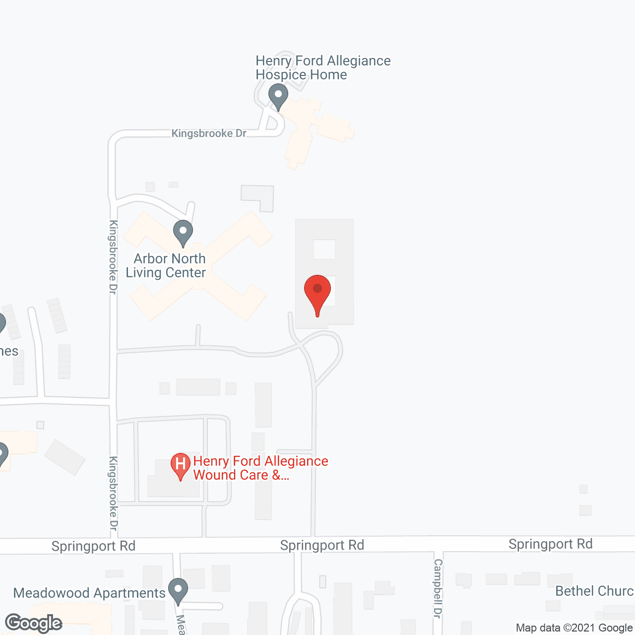Map of the neighborhood around Arbor Woods Assisted Living