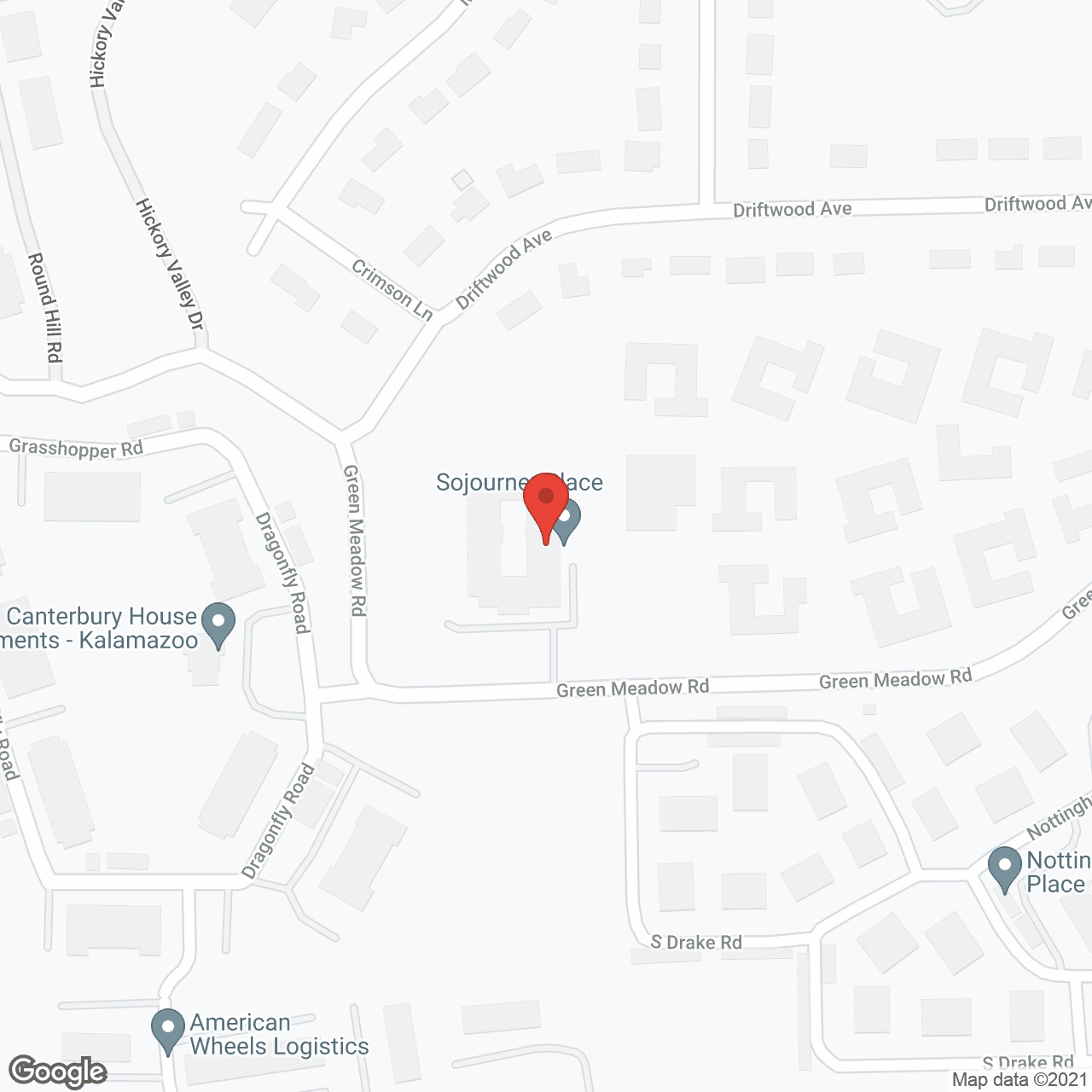 Map of the neighborhood around LakeHouse Kalamazoo