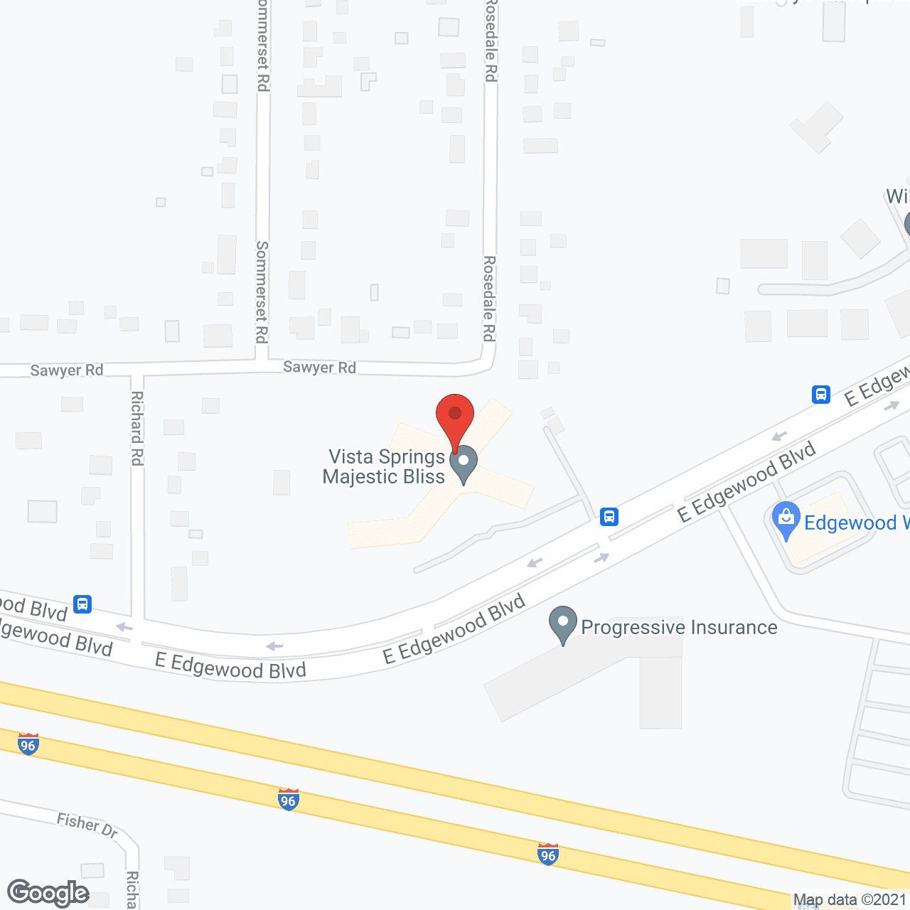 Map of the neighborhood around The Cortland Edgewood