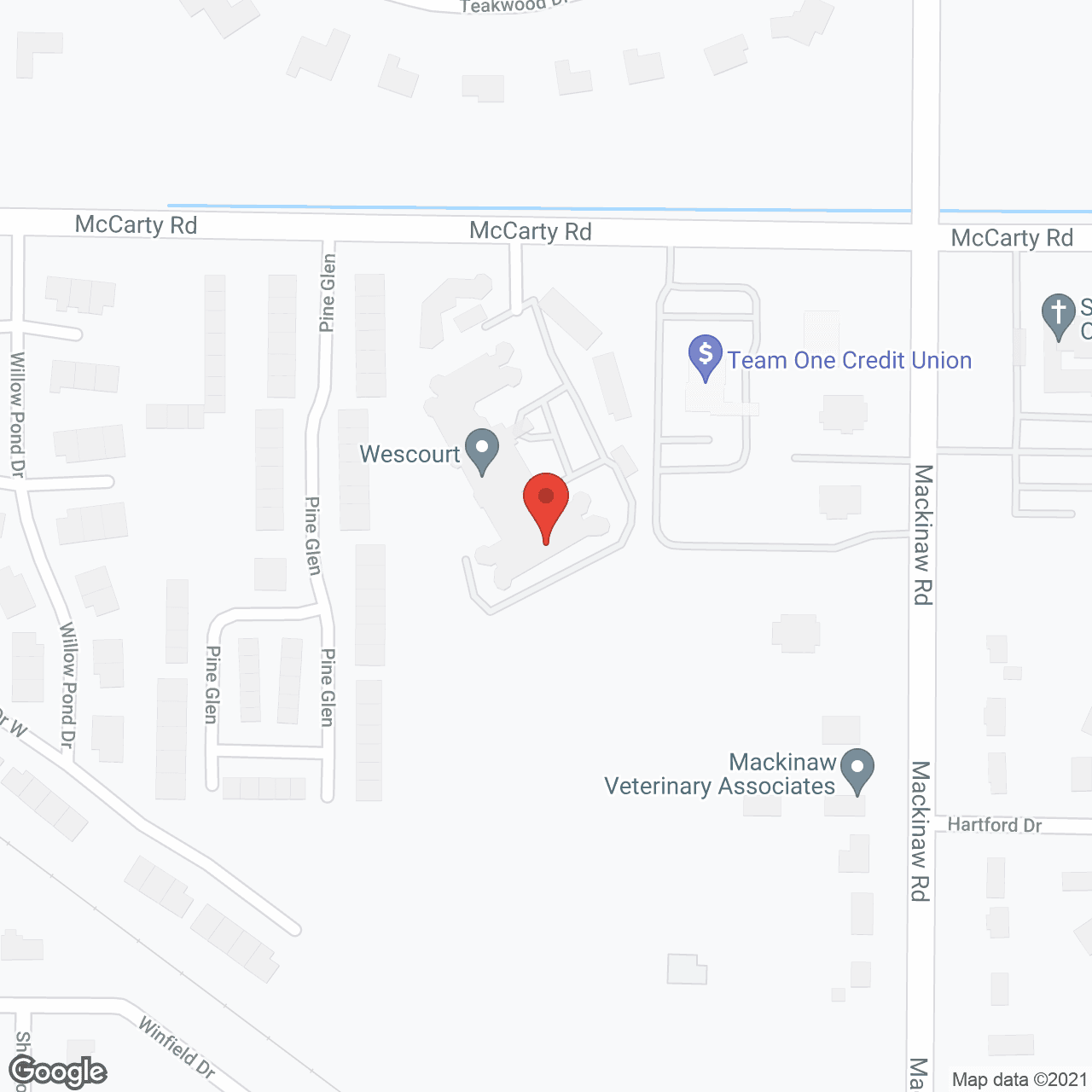 Map of the neighborhood around Independence Village of Saginaw